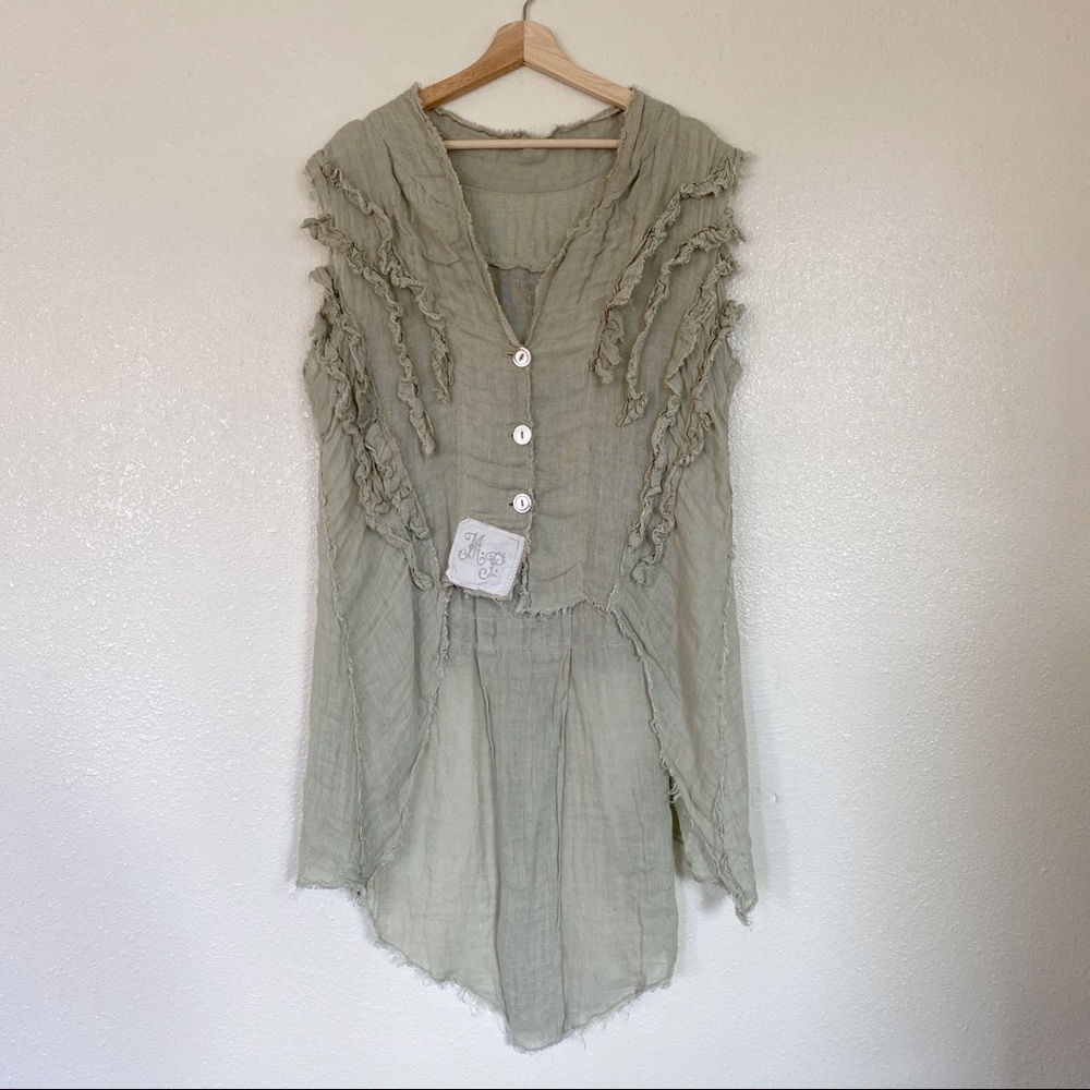 Magnolia Pearl Olive Green Blouse